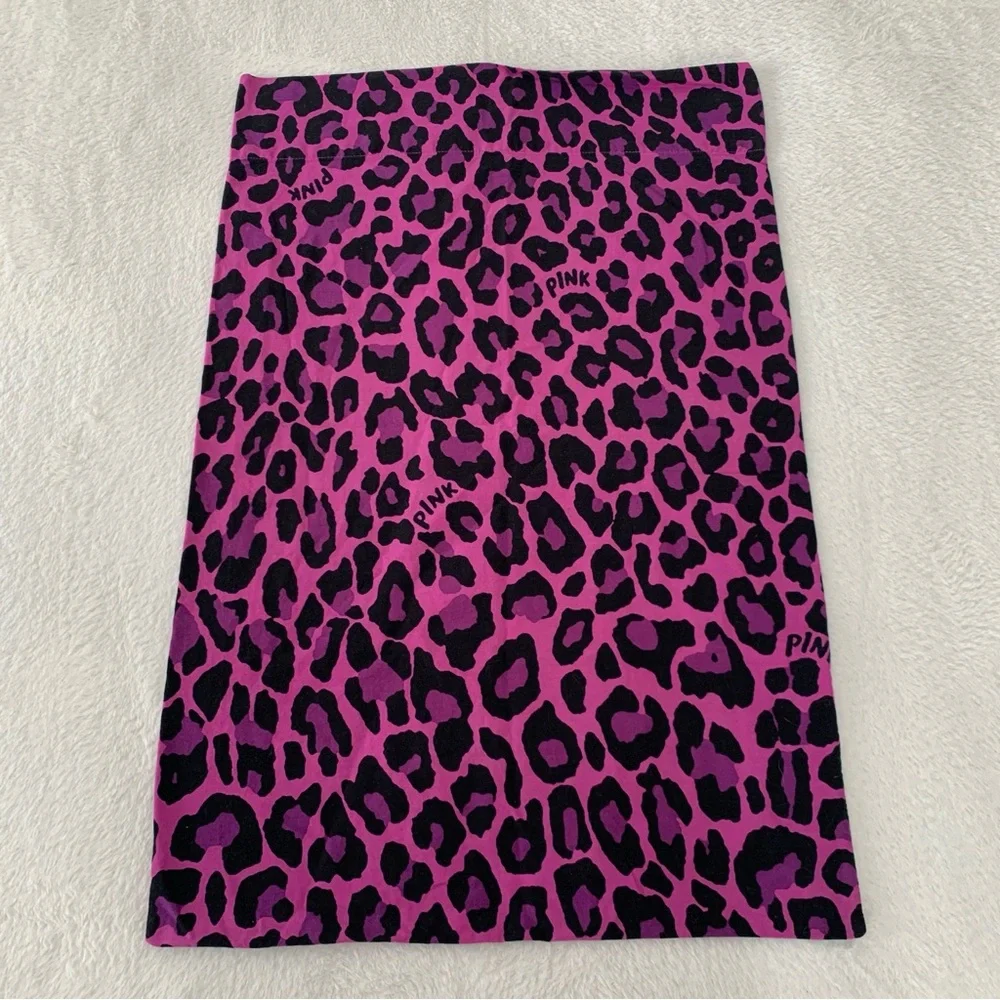 Vintage 2011 Y2K Victoria’s Secret PINK Purple Black Leopard Single Pillowcase